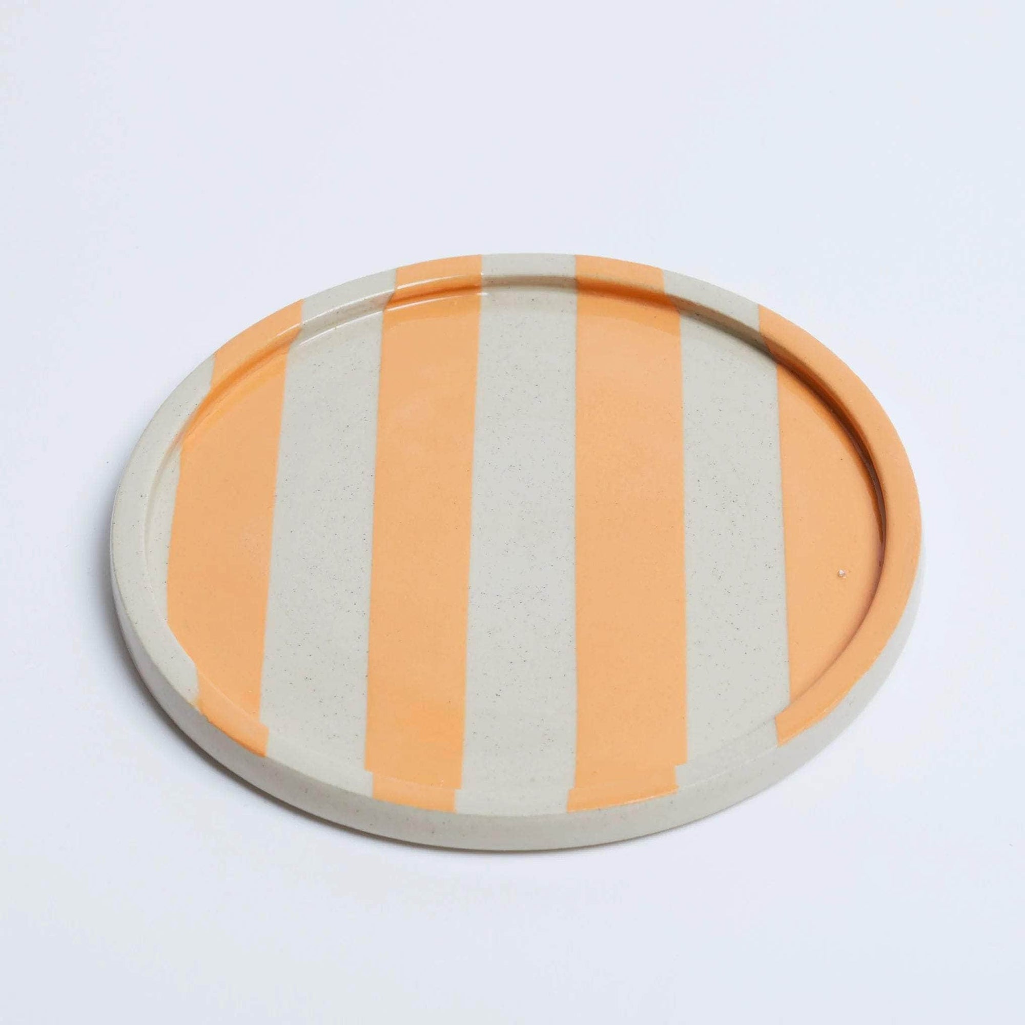 Duci Striped Plate Orange 15cm