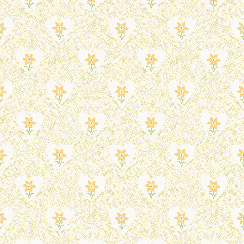 Daffodil Hearts Wallpaper - Yellow