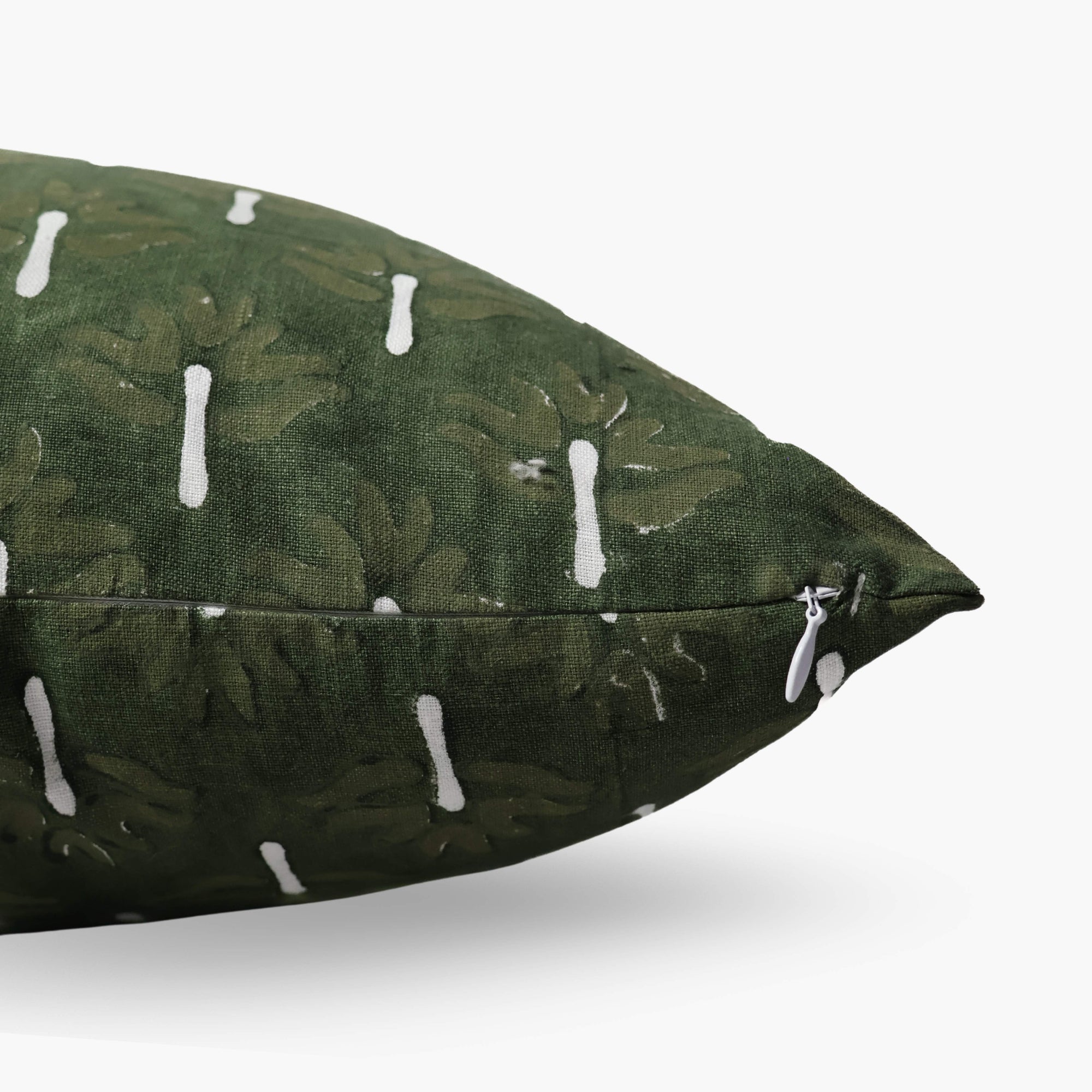 Zeenat Lumbar Throw Pillow Cover - Chive