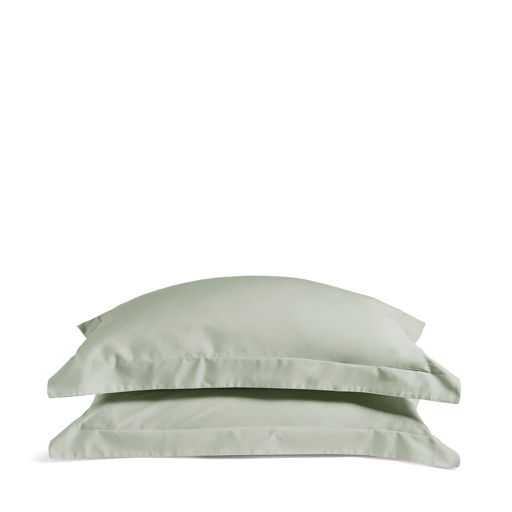 Luxury Organic Sage Green Edged Pillowcases
