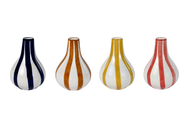 Ceramic Stripe Bud Vase, Yellow (SET OF 2)