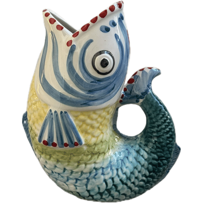 Paolo Blue Fish Carafe