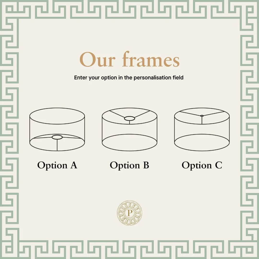 Lampshade Giselle Caramel & Dusty Blue