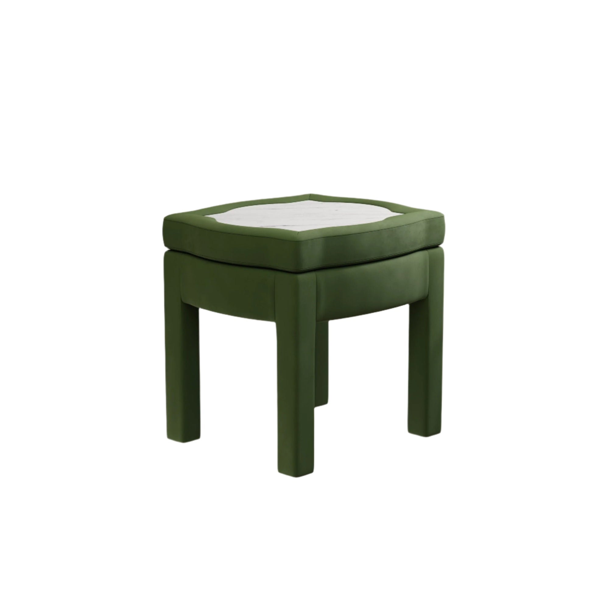 Piero Footstool, Zucchini Velvet
