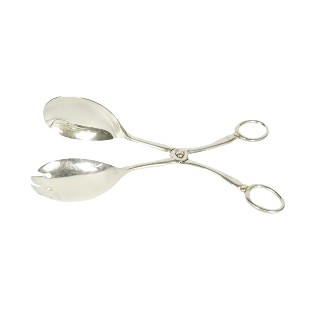 Silver Plate Hinged Salad Servers