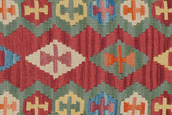 Gashgai Kilim, Hand-woven – Red, 246x61 cm