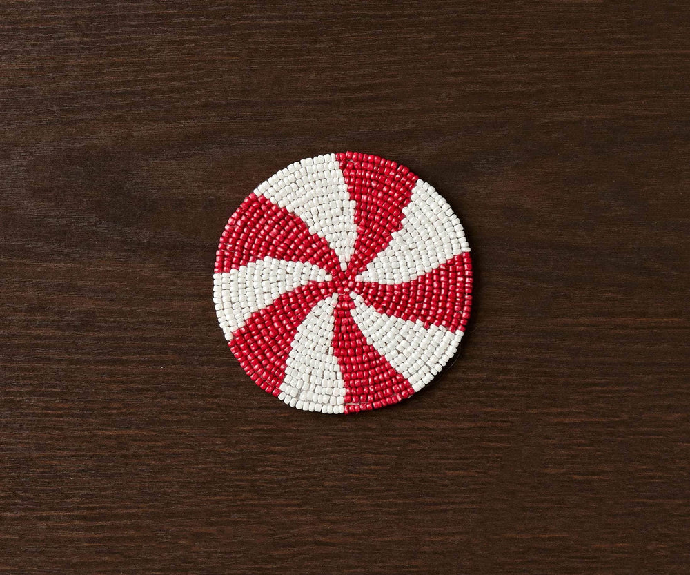 Handmade Beaded Christmas Coaster