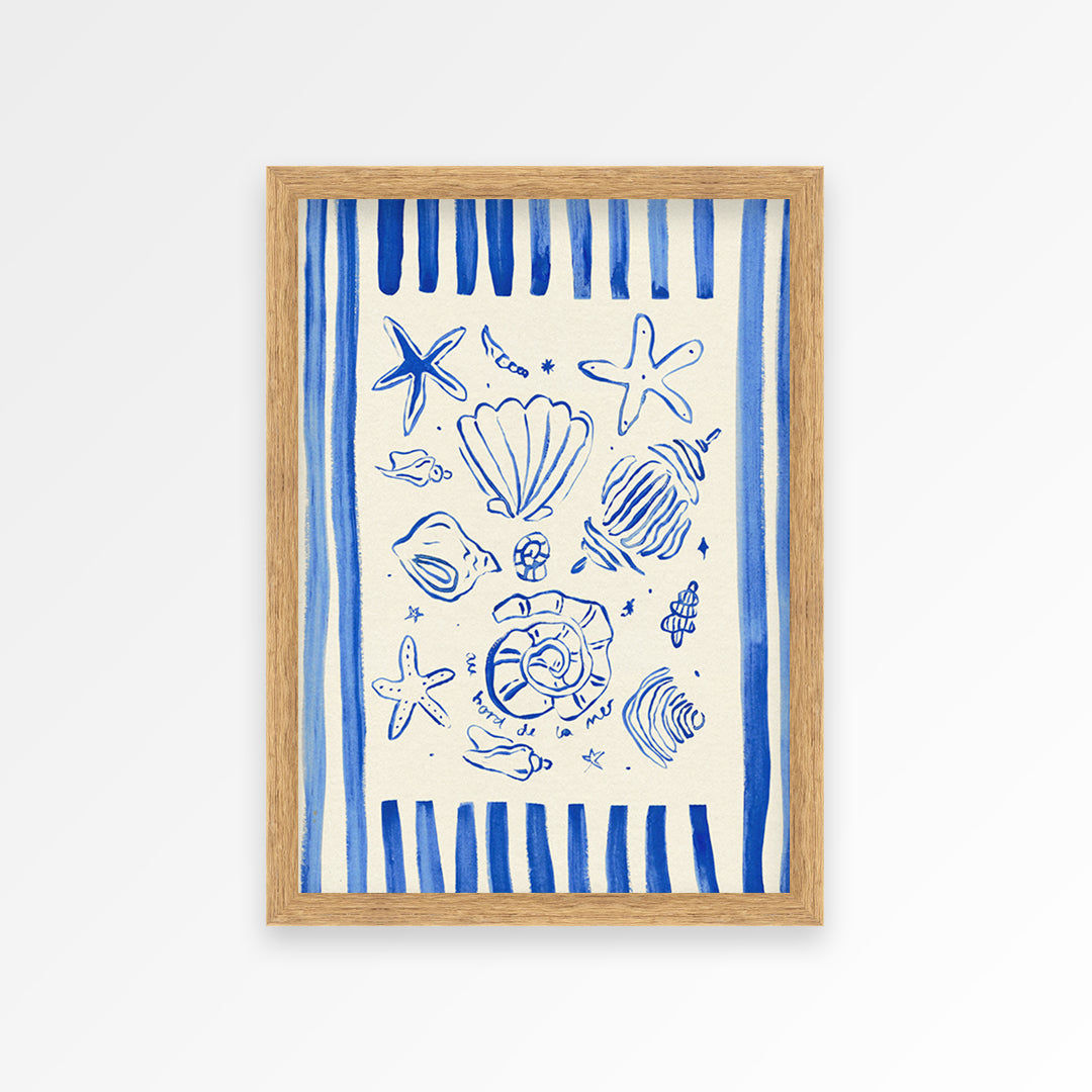 By The Seaside Hand Painted Print