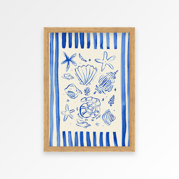 By The Seaside Hand Painted Print