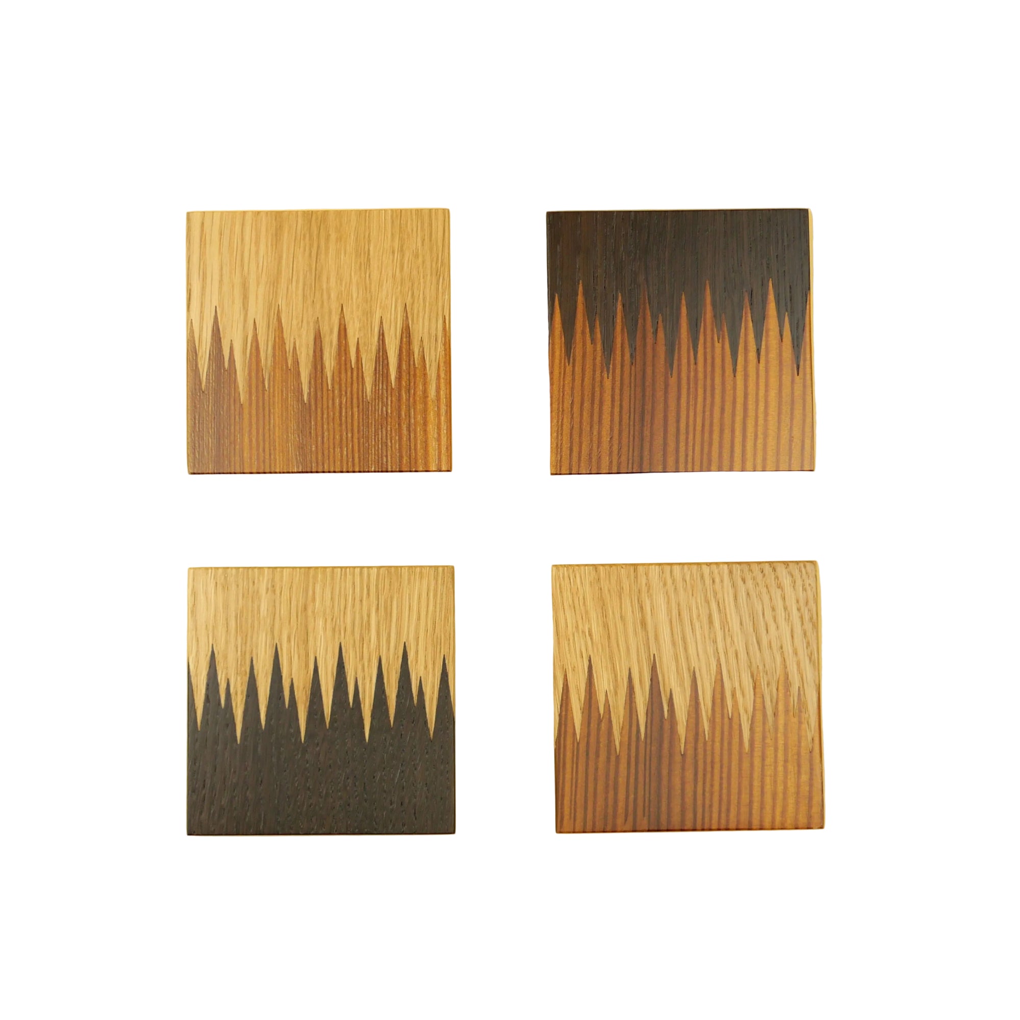 BOSQ x CEREMONY Wooden Coasters Set of 4