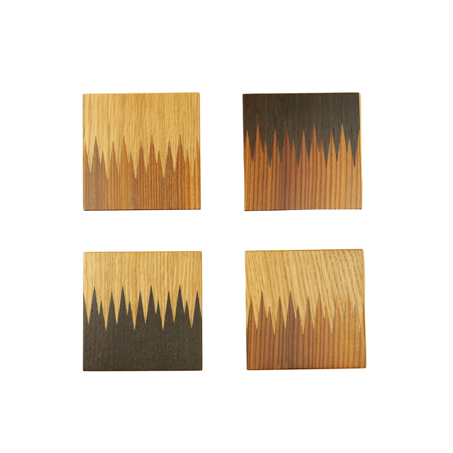 BOSQ x CEREMONY Wooden Coasters Set of 4