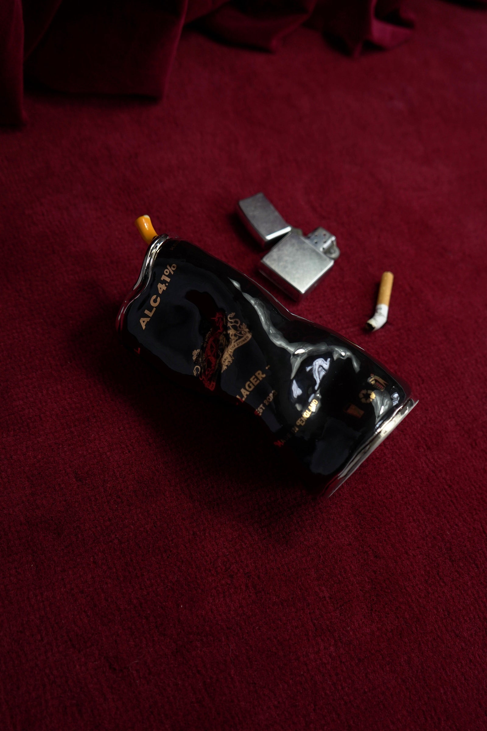 Crushed Silver Beer Can