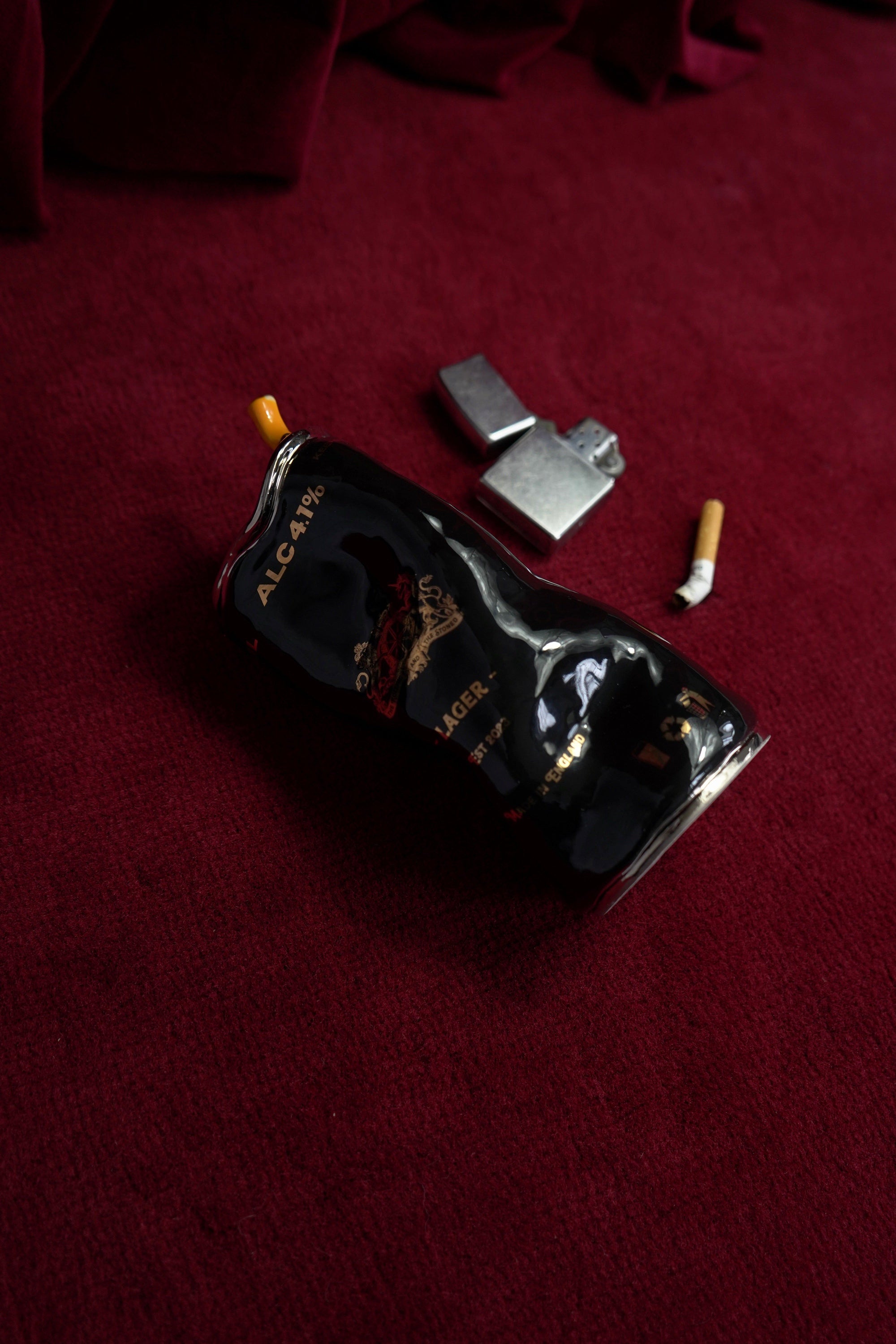 Crushed Silver Beer Can