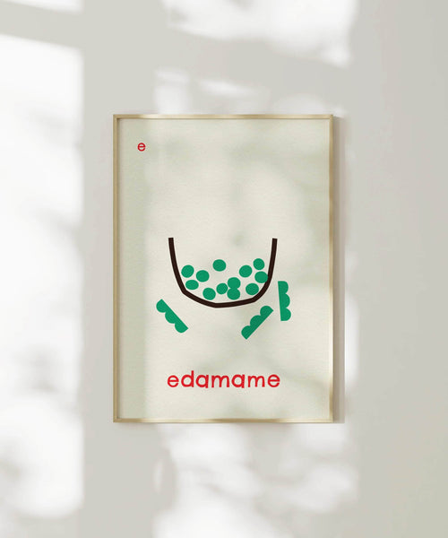 E for Edamame Print