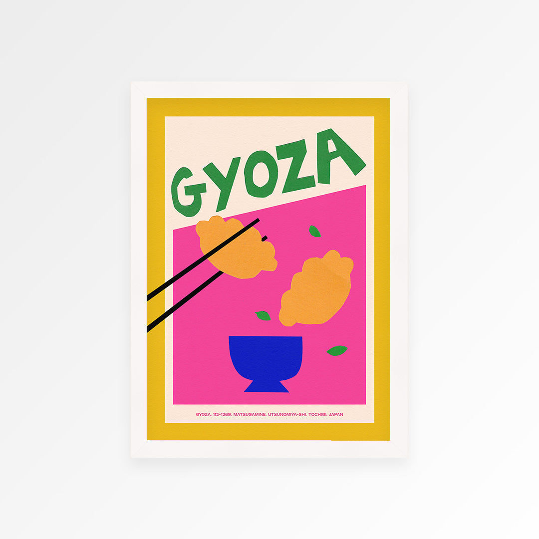 Gyoza Hand Collaged Print