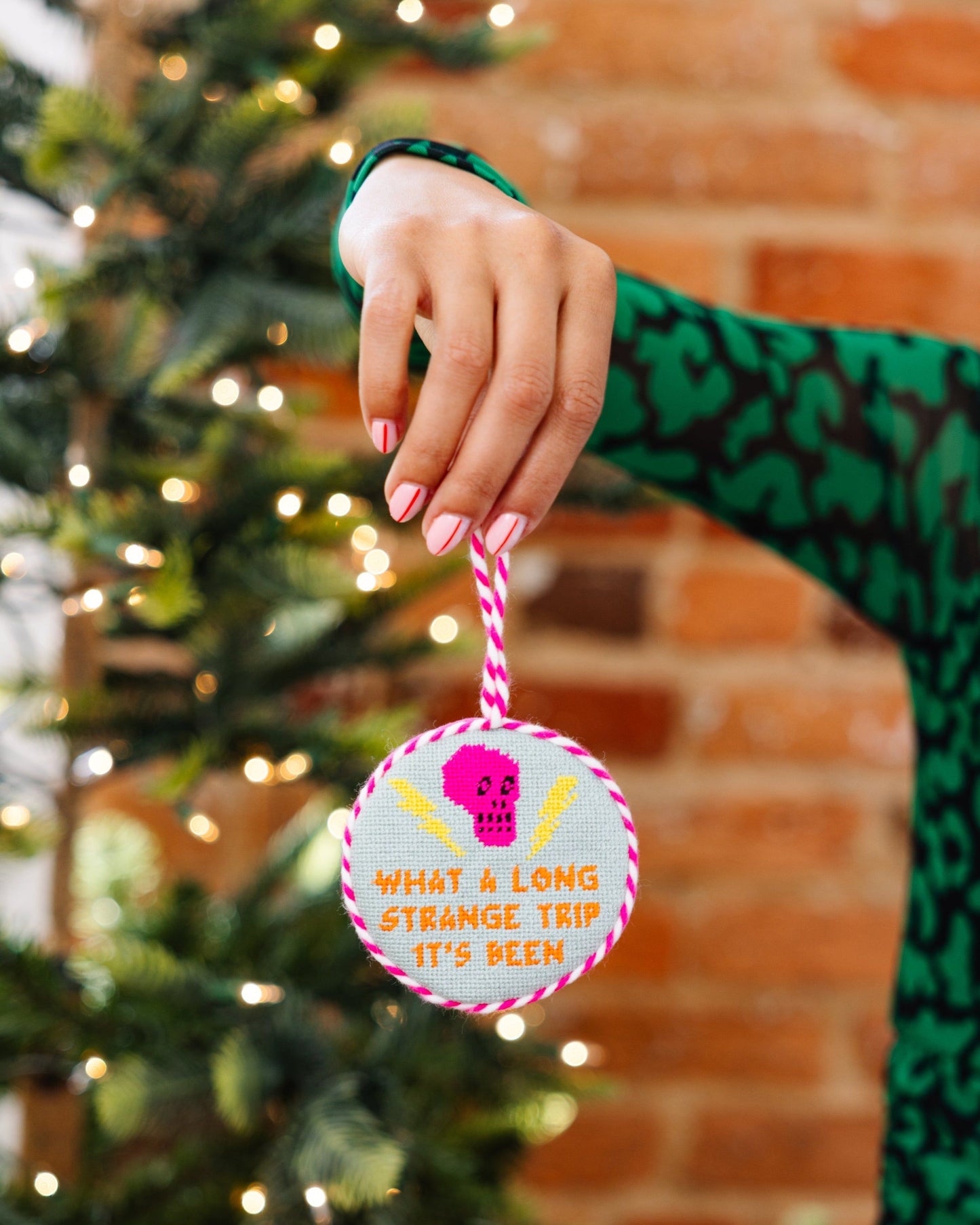 Needlepoint Ornament - Long Strange Trip