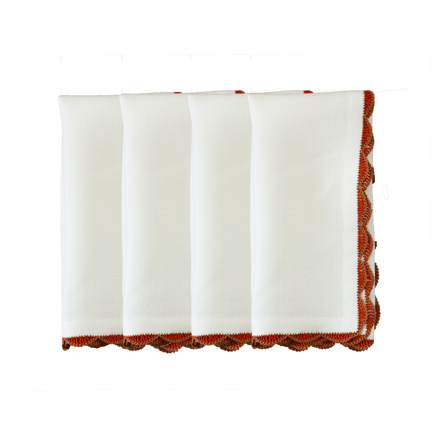 Hand Crochet Napkins 18" x 18" (Set of 4)