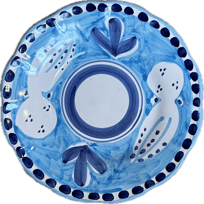 Amalfi Plate 16 cm Sky Blue Octopus