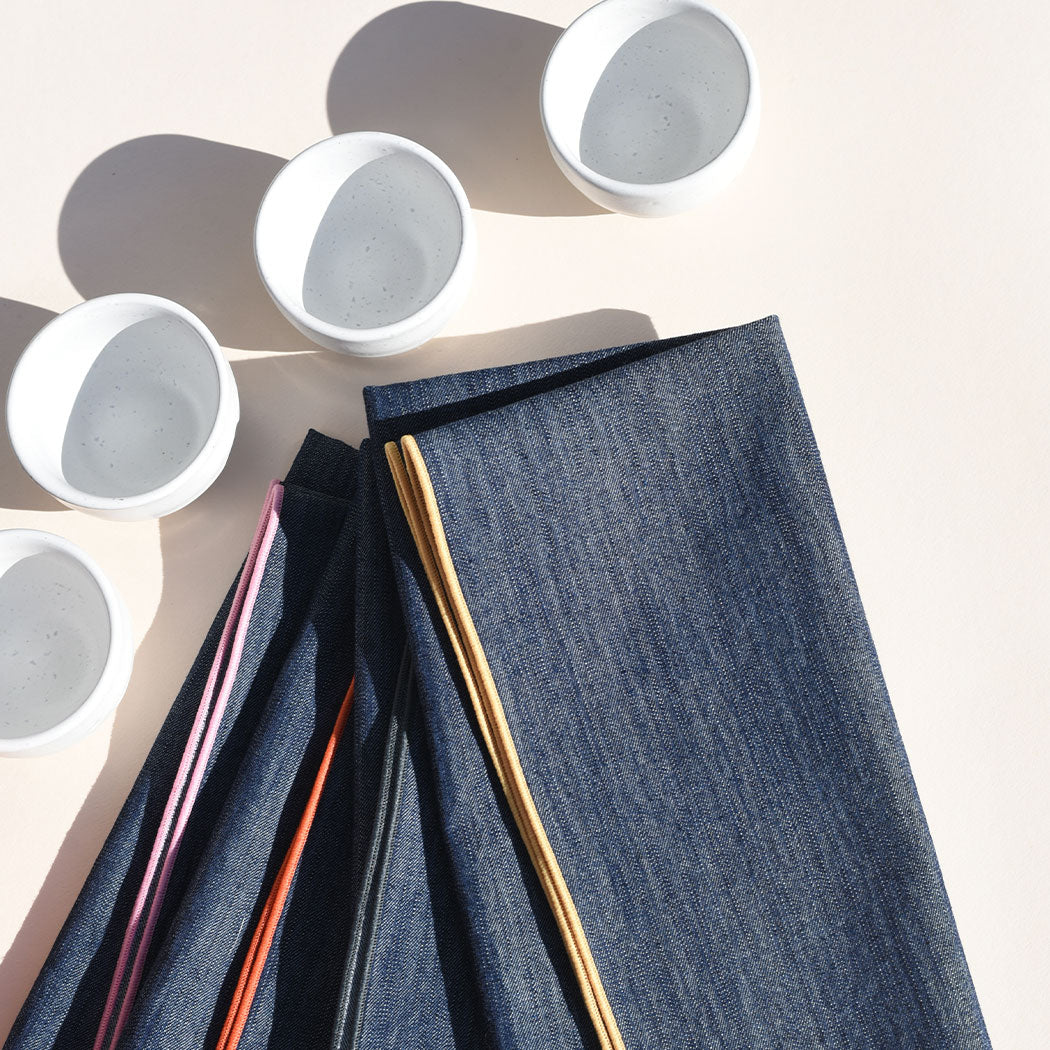 Rainbow Denim Napkins | Set of 4