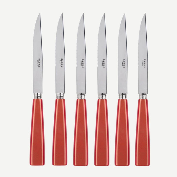 Icône Set of 6 Steak Knives, Orange