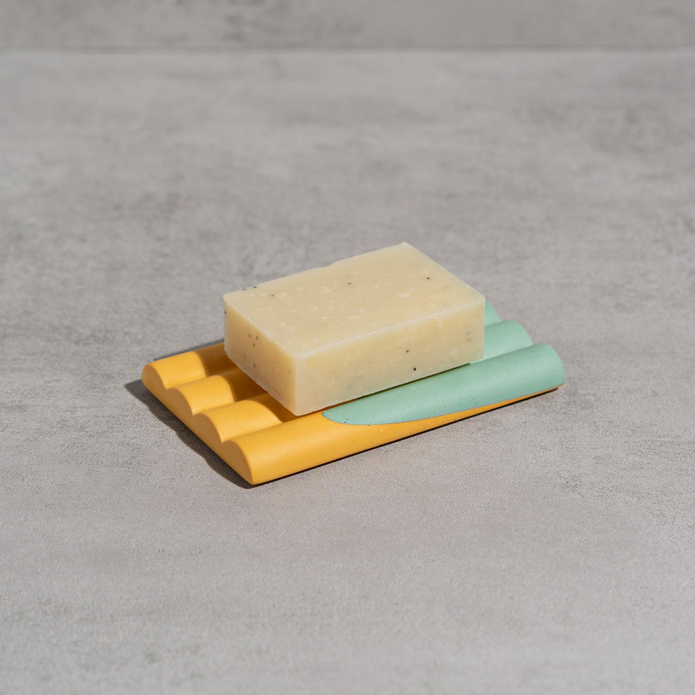 Soap Dish No1 - Muted Green & Tangerine