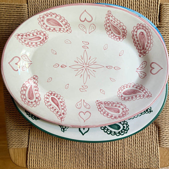 Pink Bandana Oval Dish – Arizona