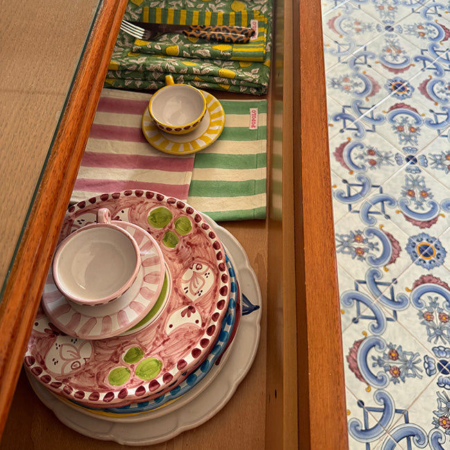 Oval Plate 30cm Pink Ladybird