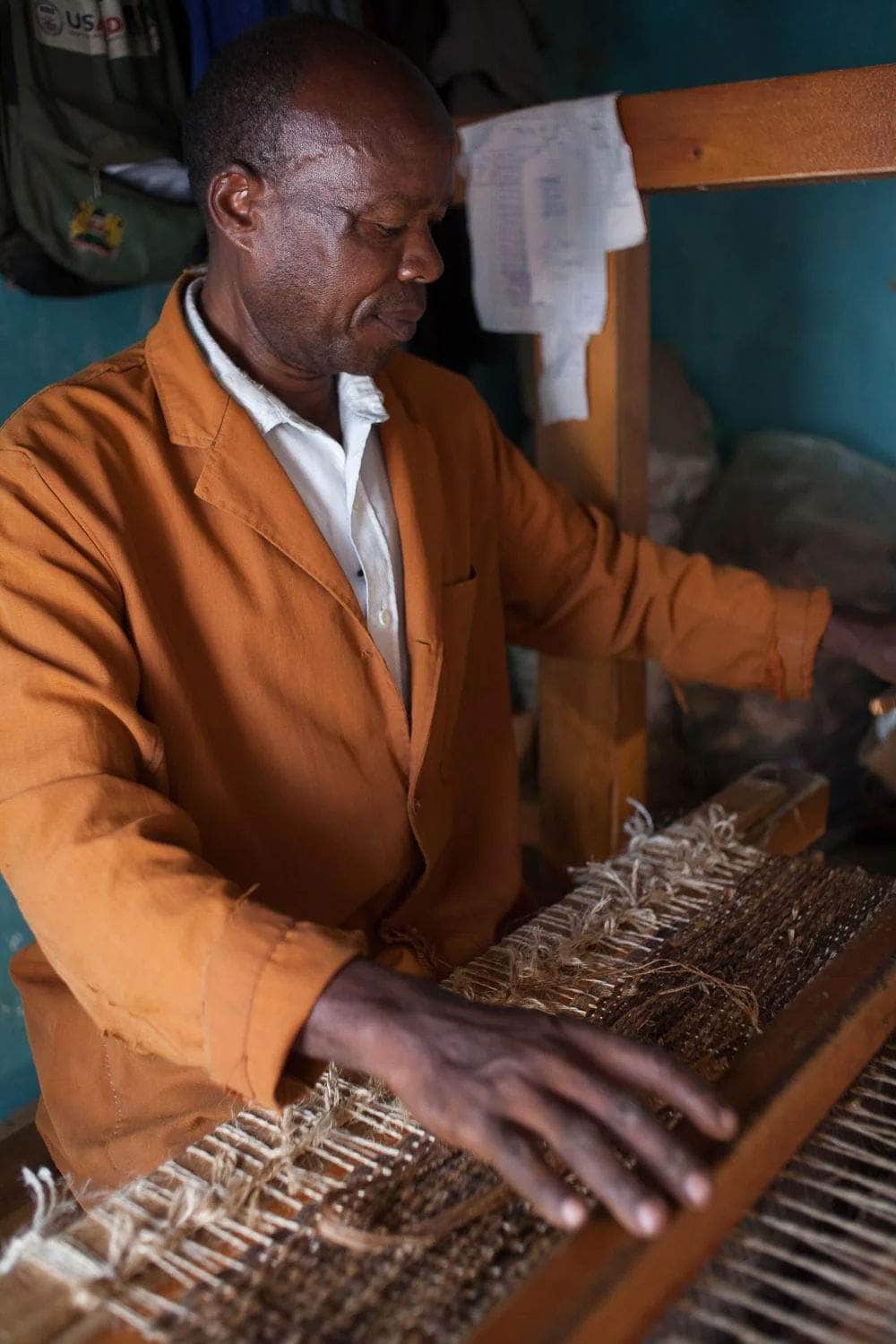 KICHANA: Natural & Black Woven Sisal Floor Runner