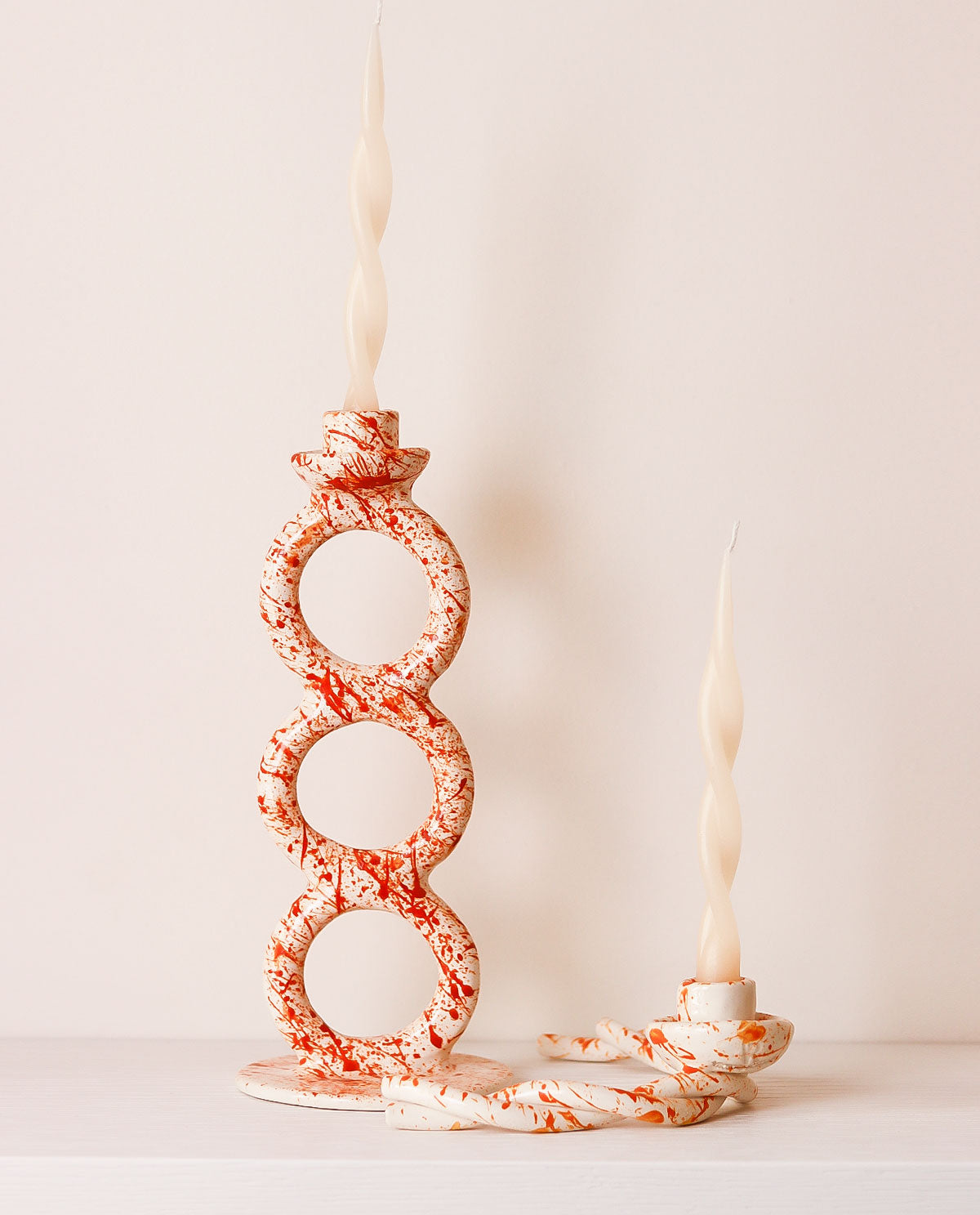 Handmade Ceramic Twisted Candle Holder