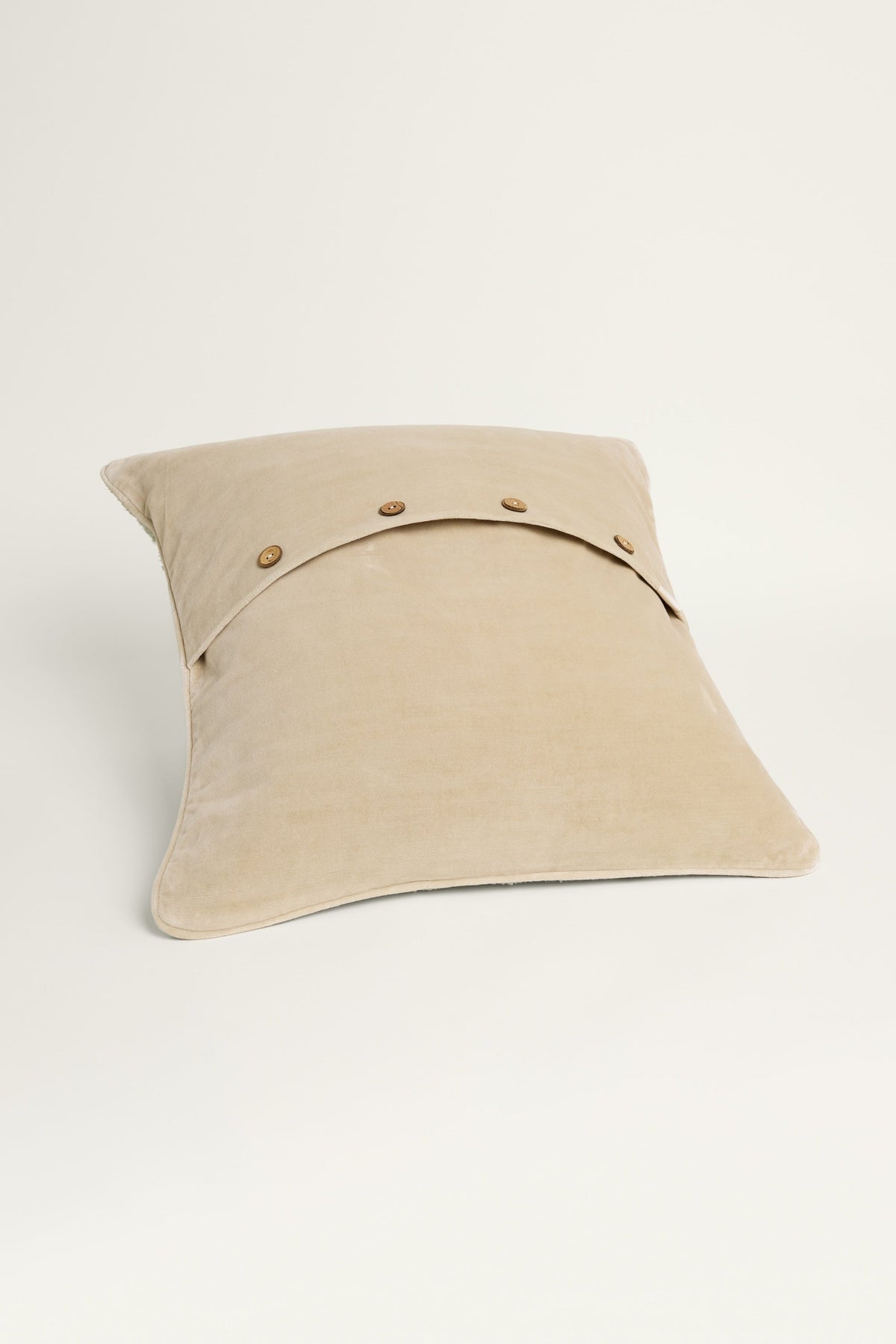 Plush Cushion Cover - Light Green