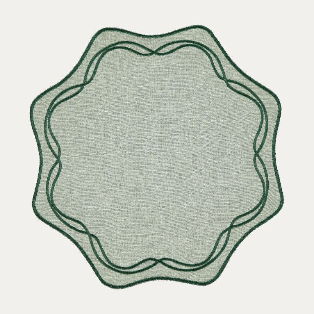 Alma Placemat, Green on Green