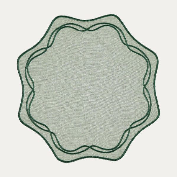Alma Placemat, Green on Green