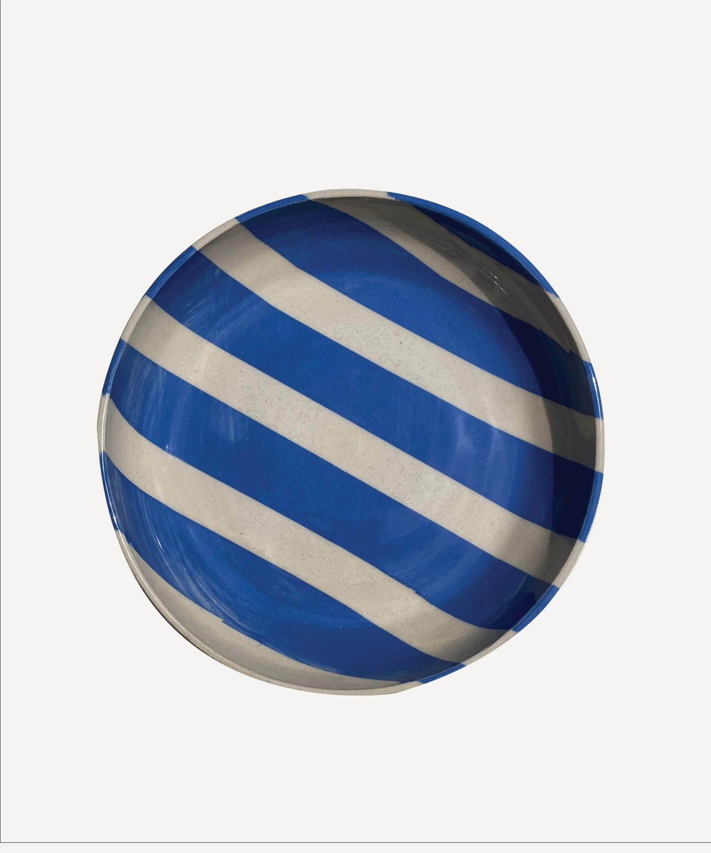 Duci Striped Bowl in Blue