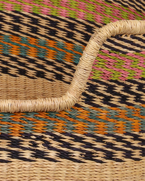 AKUYA: Pink, Orange and Navy Dog Basket - Large