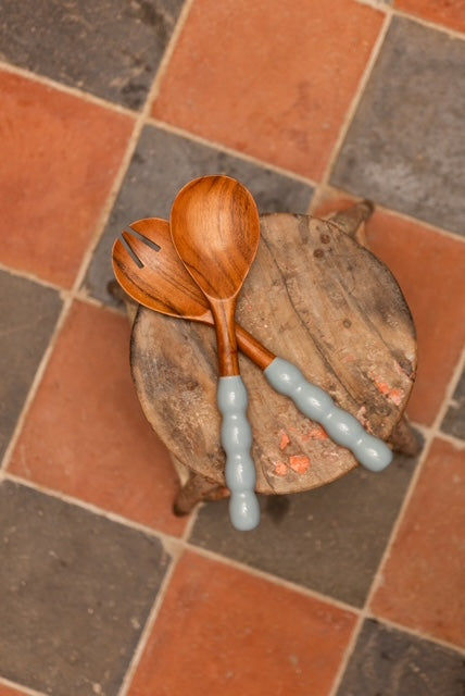 Bobbin Salad Servers | Powder Blue