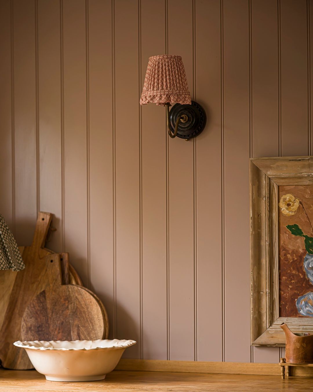 Florina in Old Rose Wall Light Lampshade