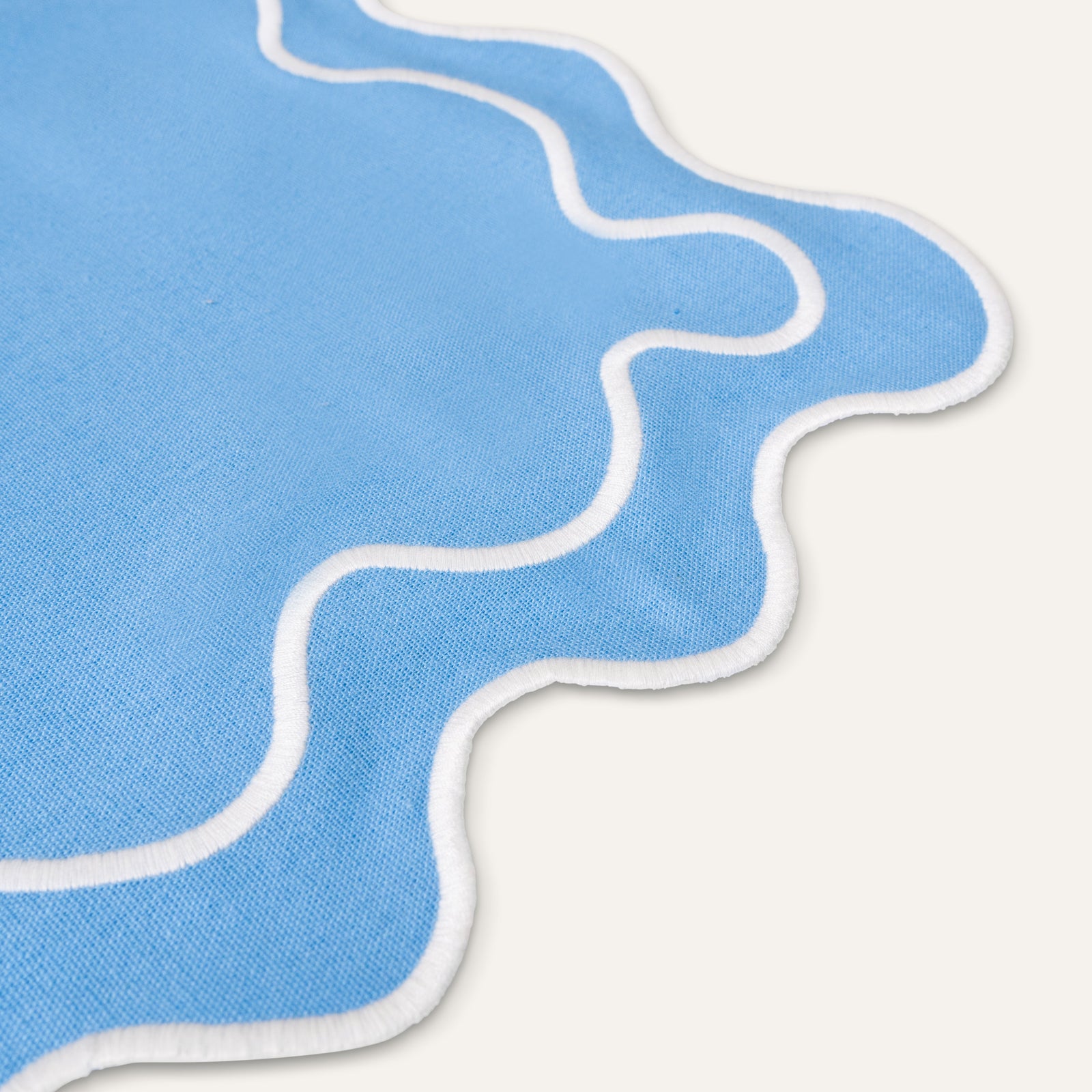 Wavy Placemats Blue/White - Set of 2