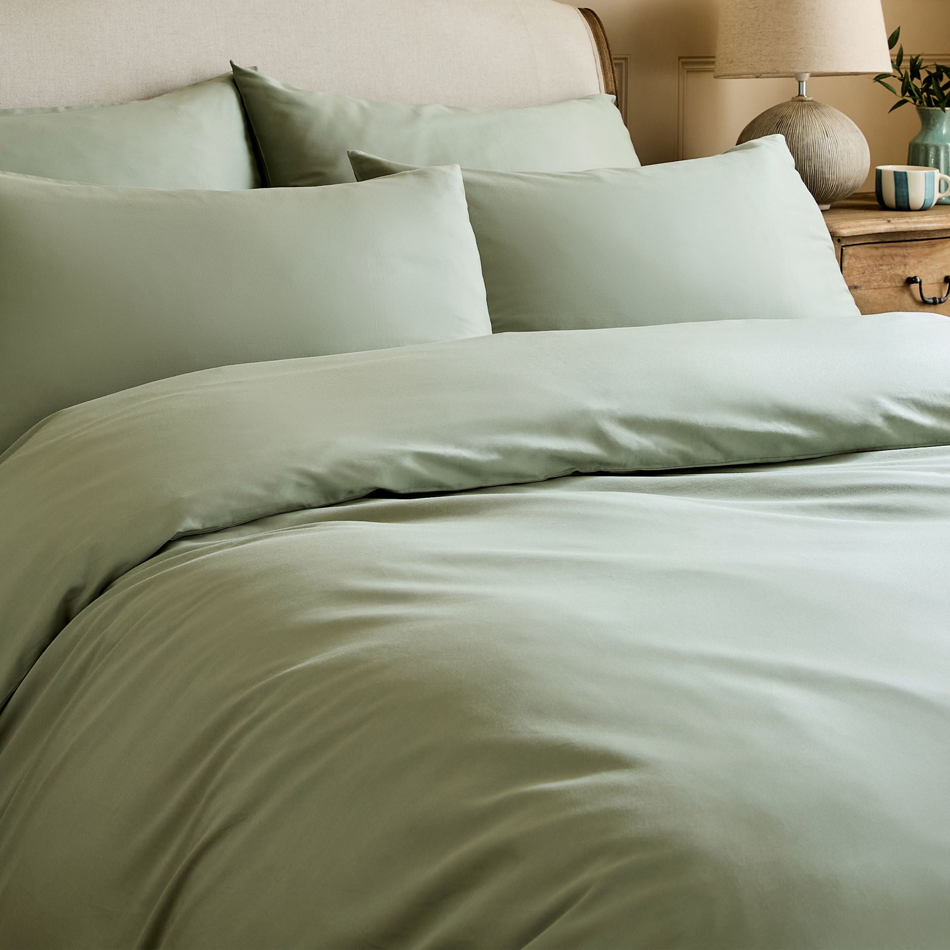 Luxury Organic Cotton Sage Green Original Duvet Cover