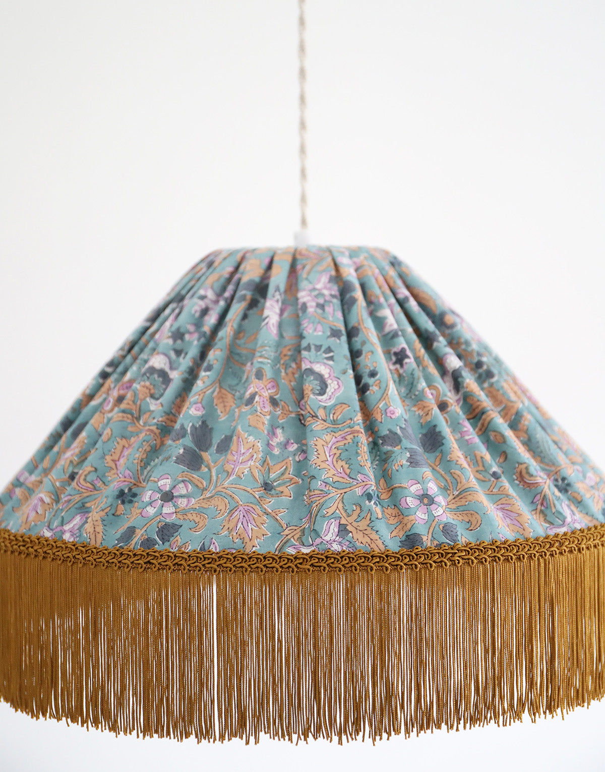 Conical Pendant Light Bella Printed “Indian Bloom”