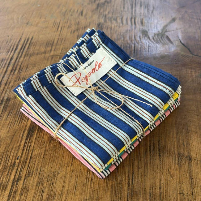 Set of 4 Fine Striped Napkins
