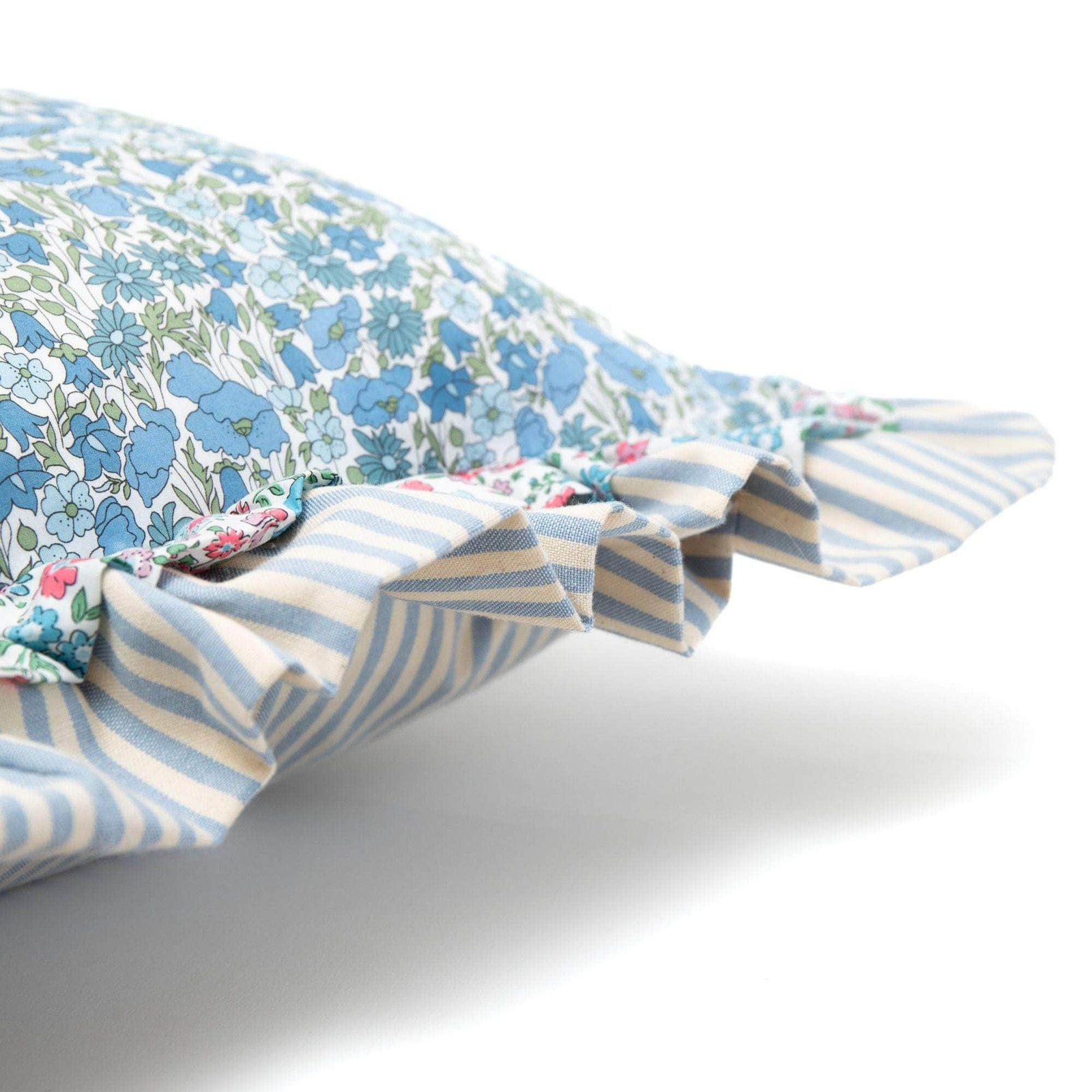 Double Ruffle Cushion made from Liberty Fabrics
