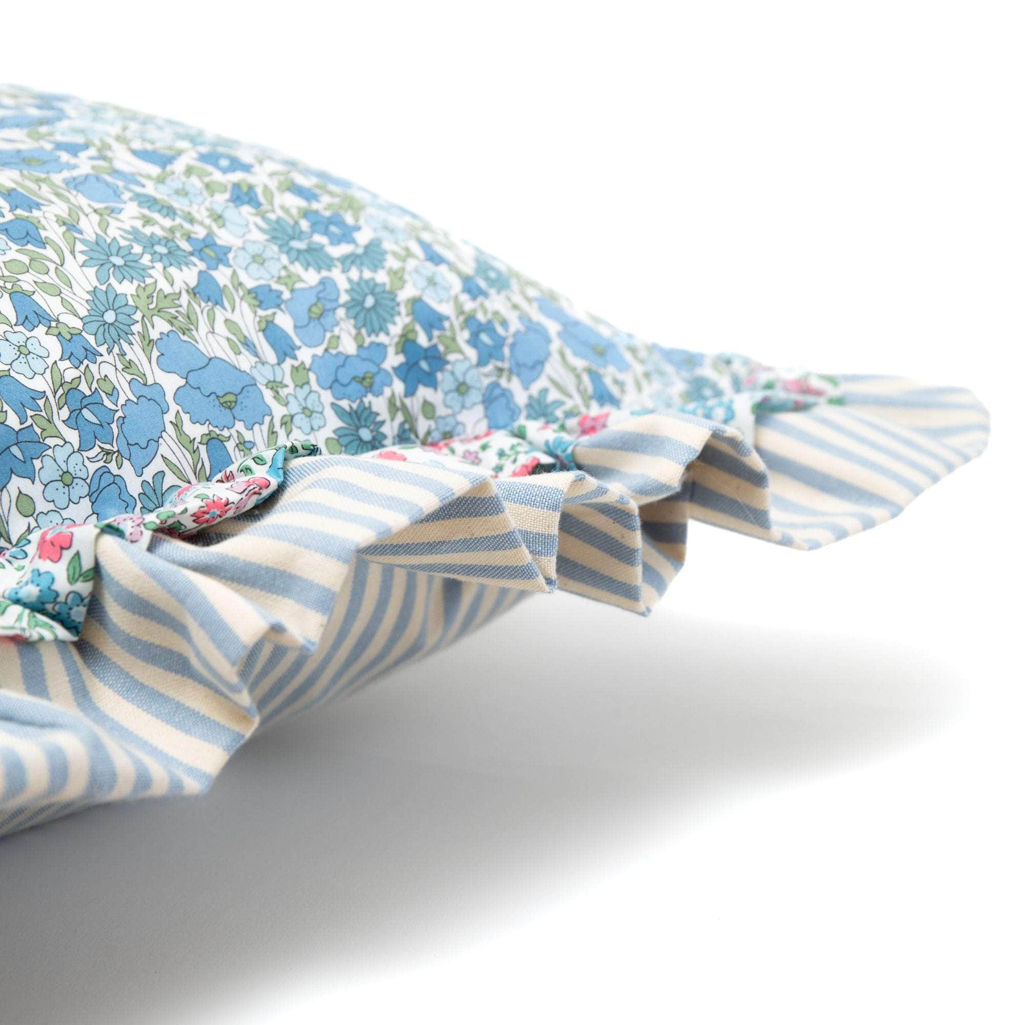 Double Ruffle Cushion made from Liberty Fabrics