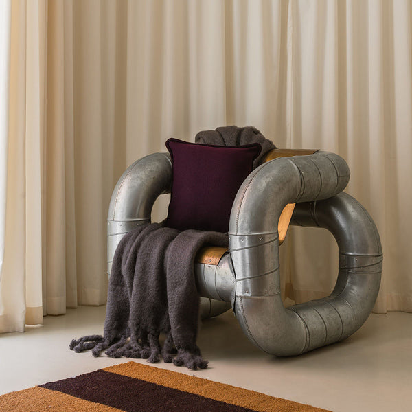 Cobble Mohair Blanket – Grey