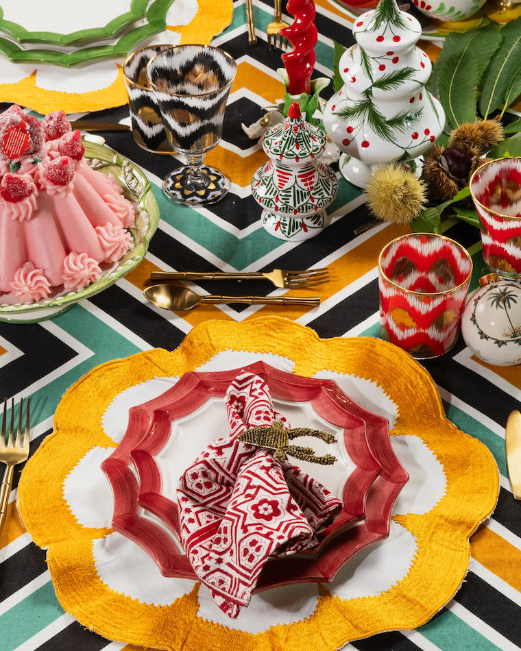 The Stars Hand-Painted Ceramic Dinner Plate, Set of 2