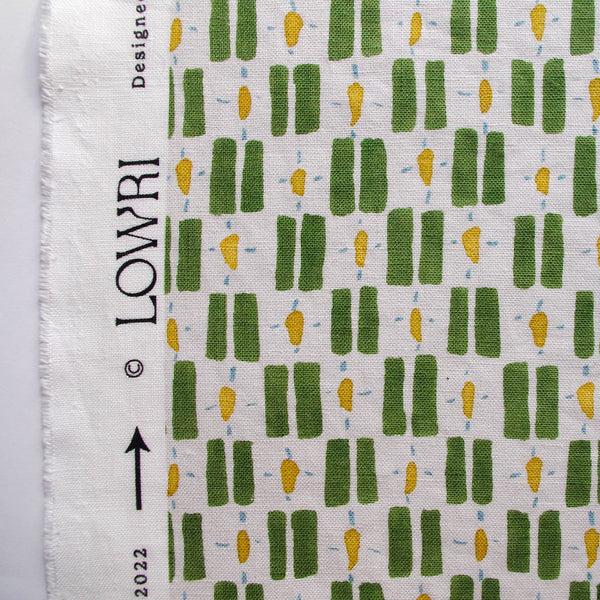Printed Little Check Fabric - Green
