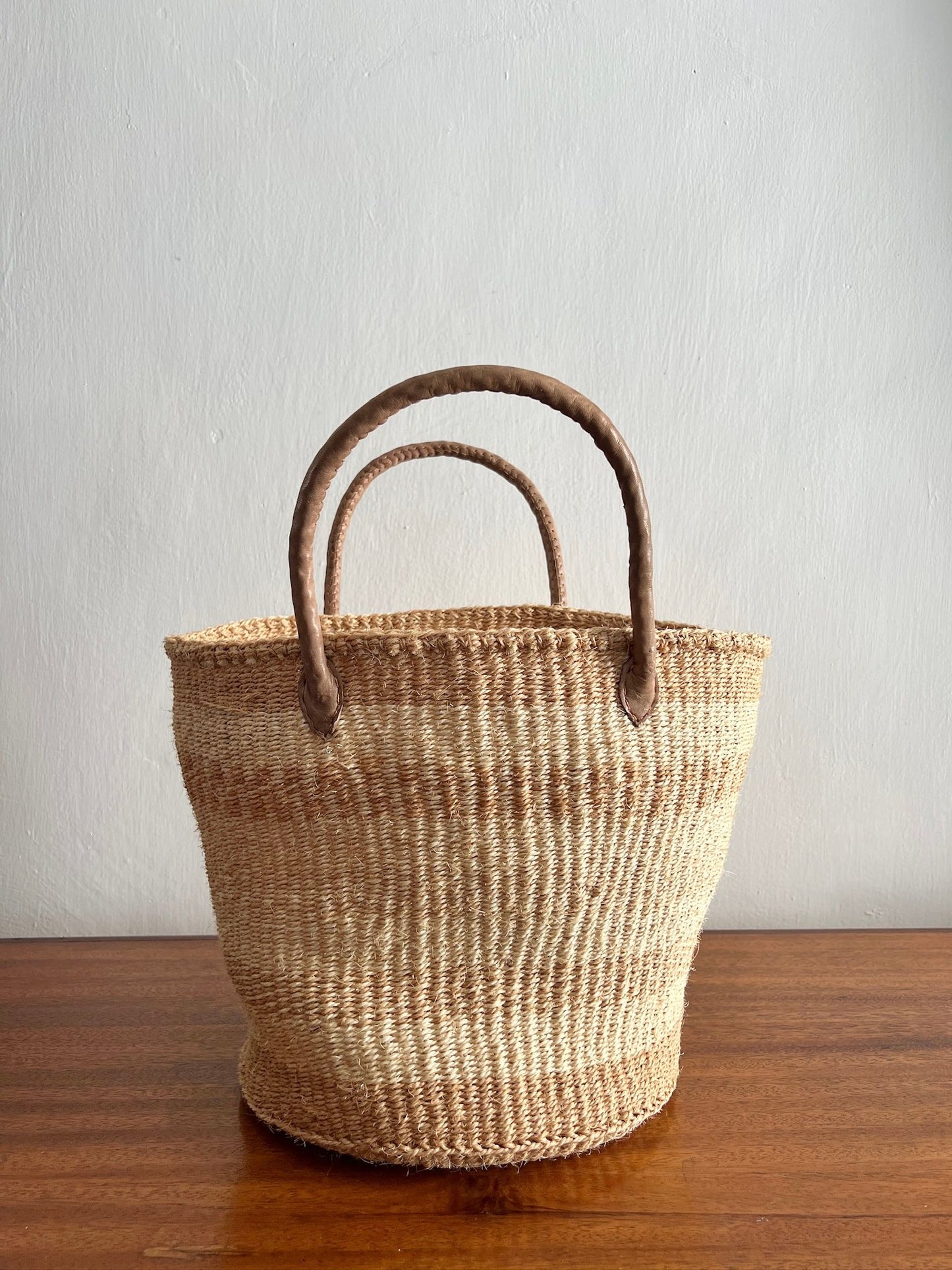 Beige & Natural Sisal Storage Basket