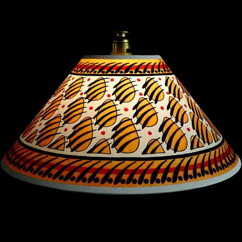 Paw Print Hand Painted 14" Lampshade in Orange