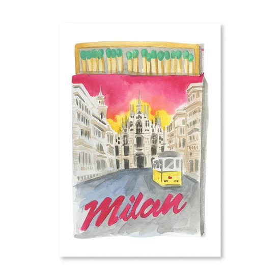 Milan Matchbook Print