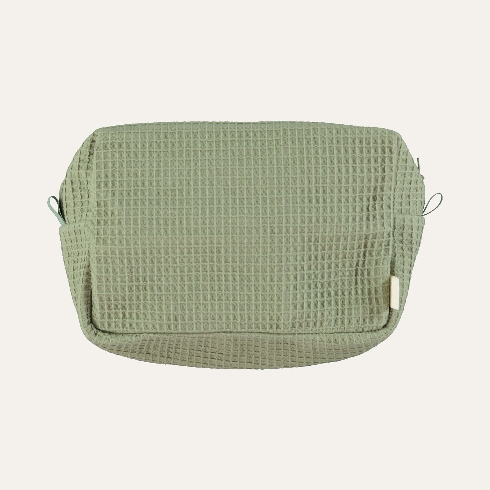 Green Waffle-Cotton Toiletry Bag