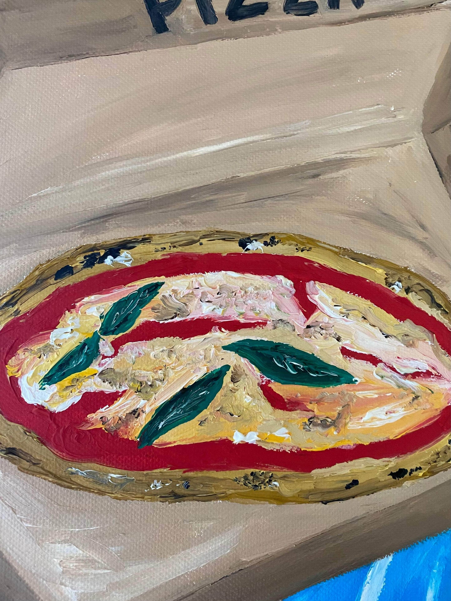 No Mar às Nove Painting